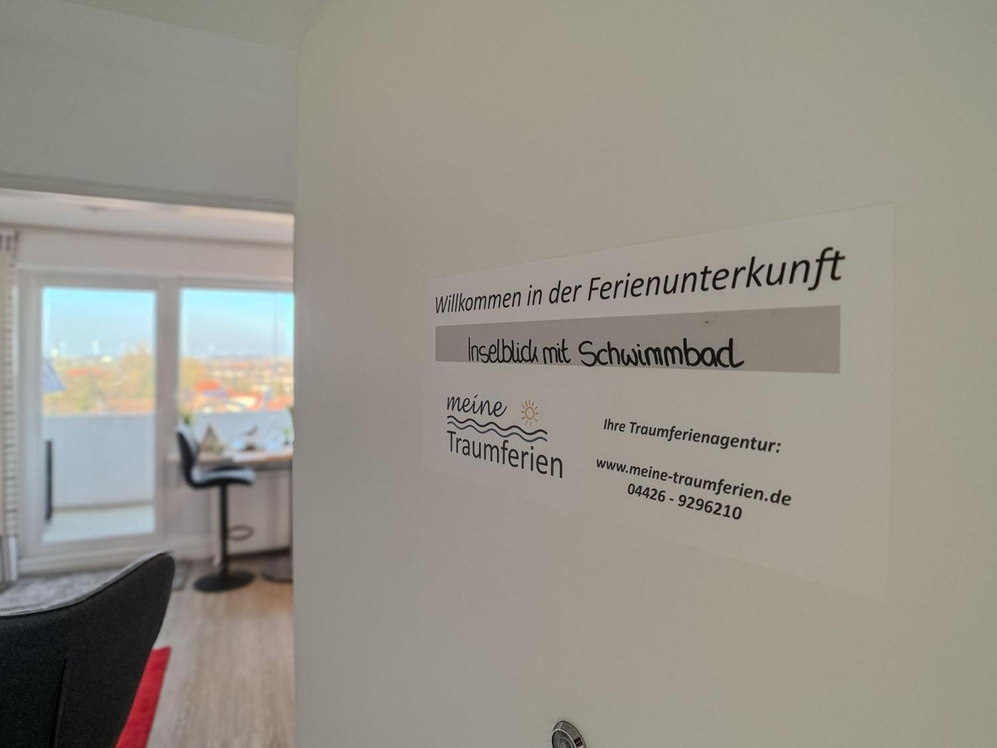 Fewo Inselblick Mit Schwimmbad - Horumersiel Esterno foto